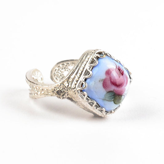 Enamel Russian Finift Ring