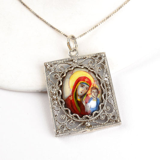 Religious Enameled Pendant