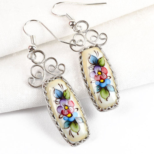 Enamel Earrings from Russia