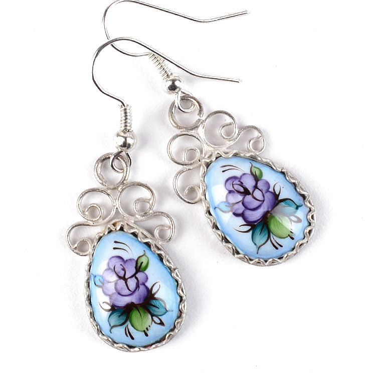 Purple & Blue Finift Earrings