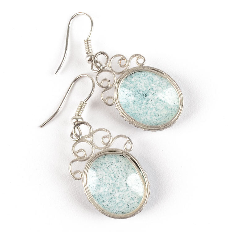 Russian Blue Finift Earrings