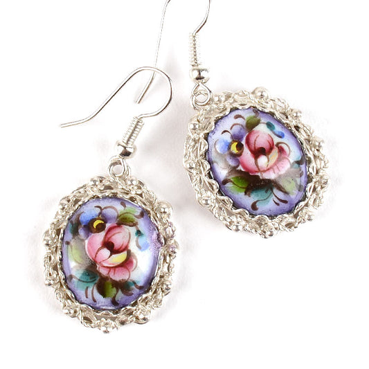 Purple Finift Earrings