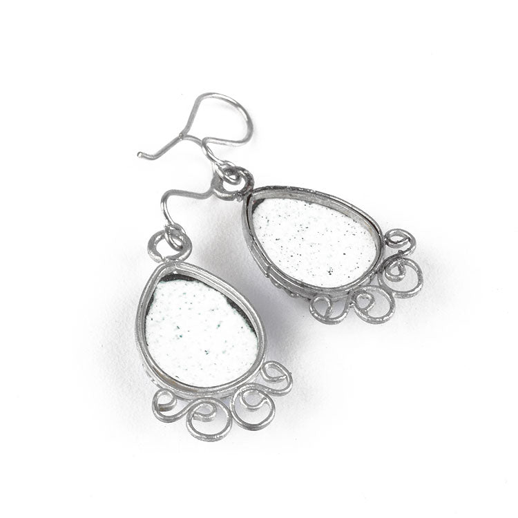 Blue Finift Earrings from Russia