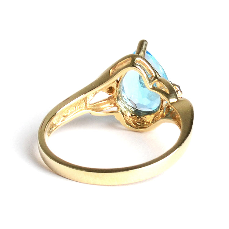 Aquamarine Teardrop Ring