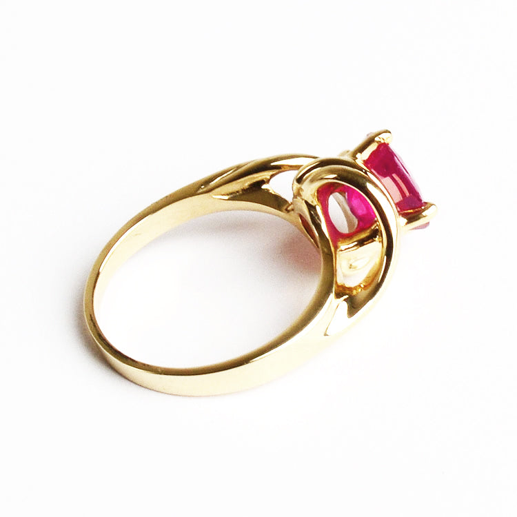 Fancy Ruby & 14K Gold Ring