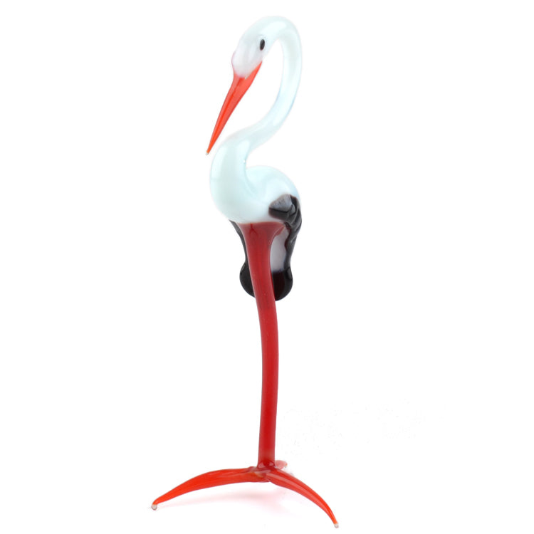 Hand Blown Stork Heron Figurine