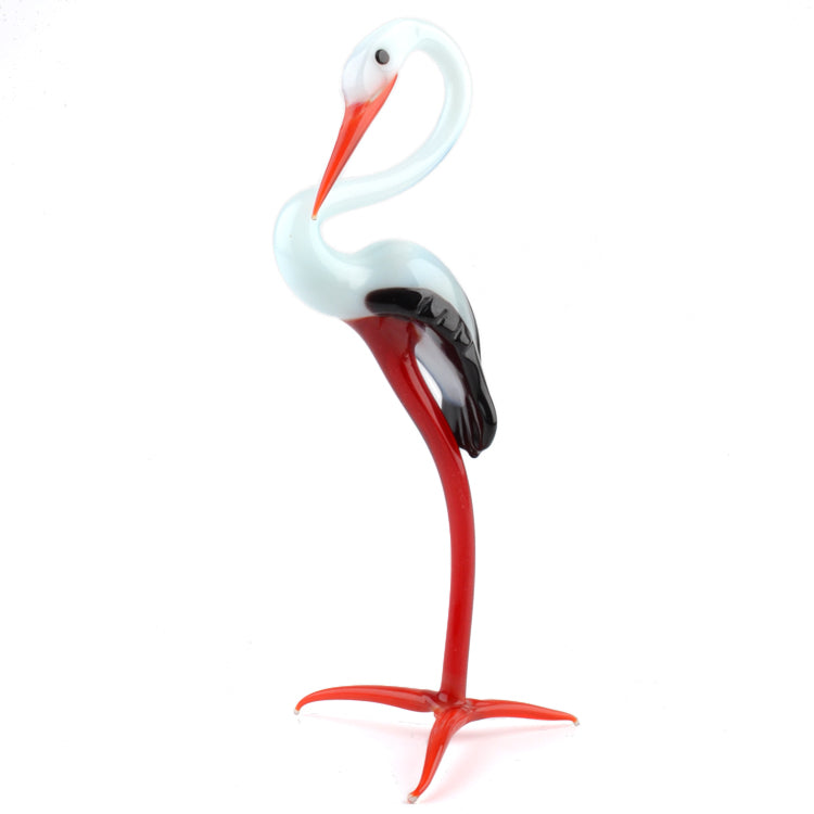 Hand Blown Stork Heron Figurine