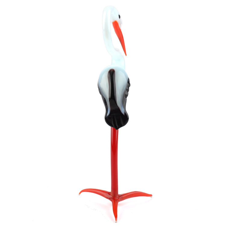 Hand Blown Stork Heron Figurine