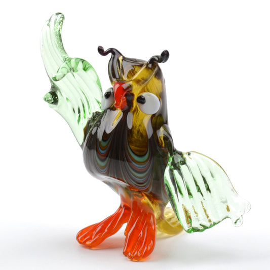 Wise Owl Glass Figurine