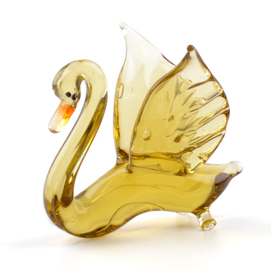 Gracious Swan Glass Figurine
