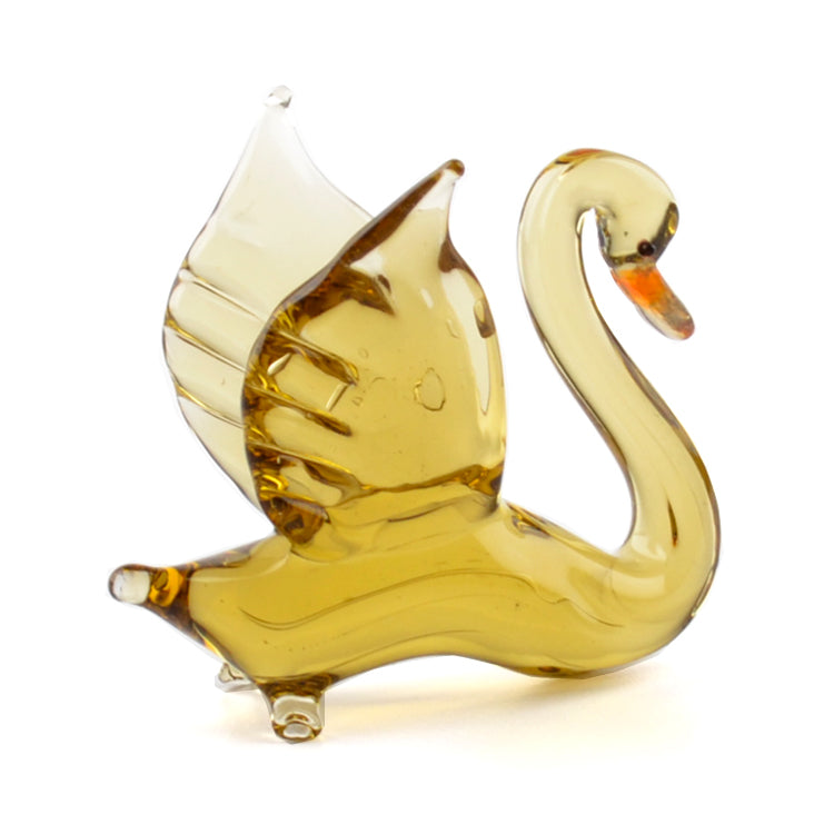 Gracious Swan Glass Figurine