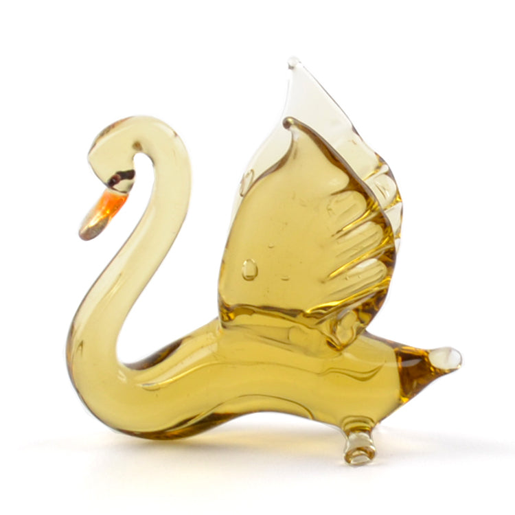 Gracious Swan Glass Figurine