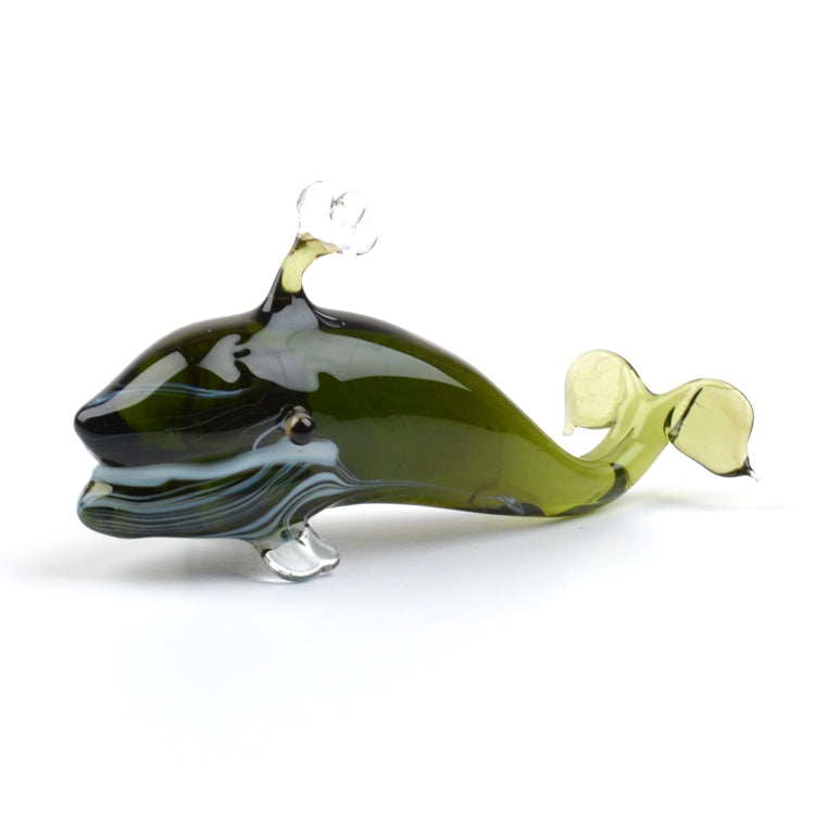 Cute Glass Whale Figurine