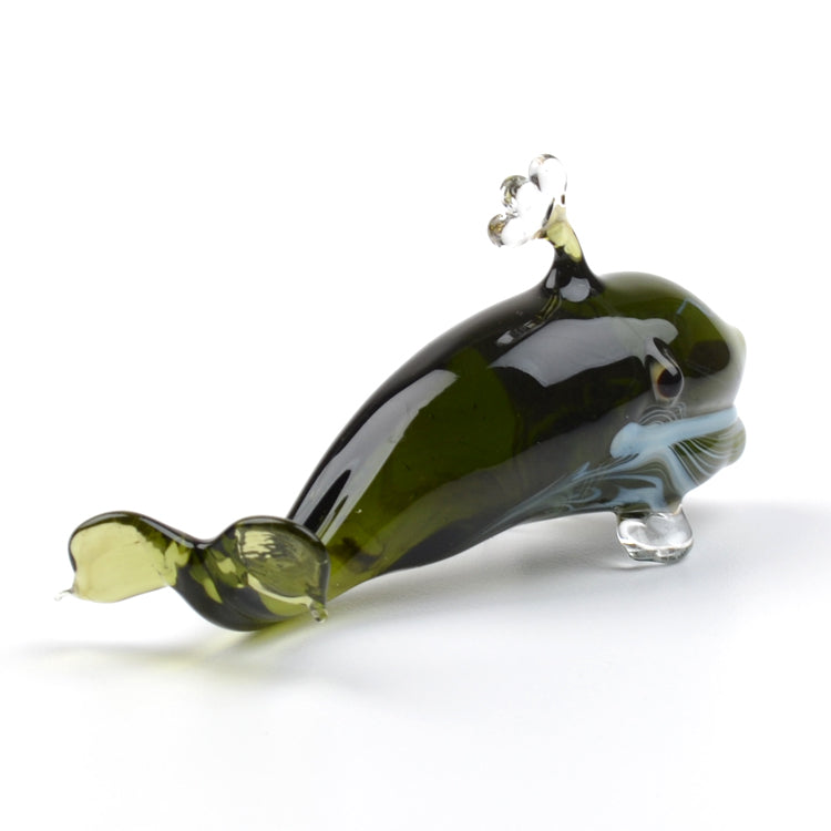 Cute Glass Whale Figurine