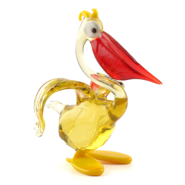 Glass Blown Pelican Figurine