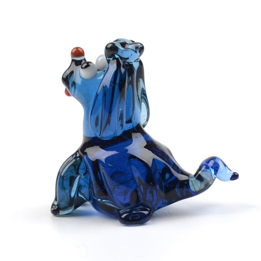 Begging Dog Glass Figurine