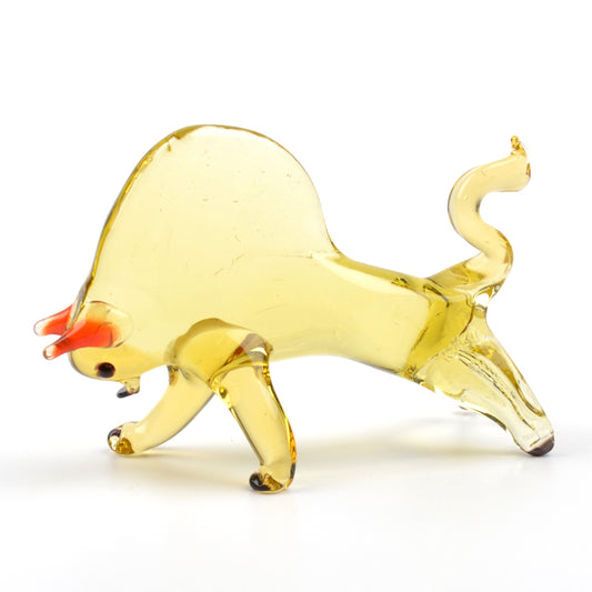 Fighting Bull Glass Figurine