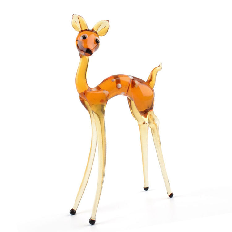 Baby Deer Glass Figurine