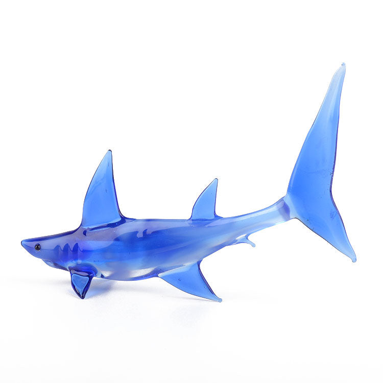 Beautiful Blue Shark Glass Art