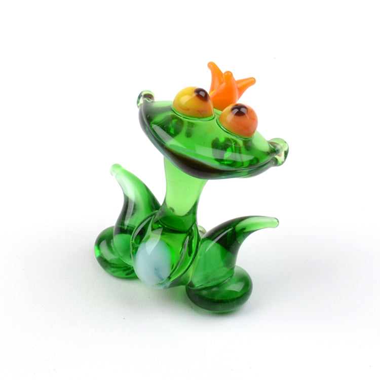 Tiny Princess Frog Glass Figurine