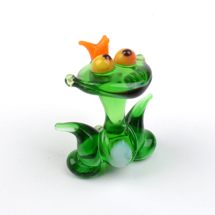 Tiny Princess Frog Glass Figurine