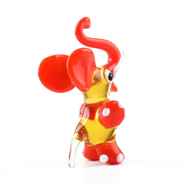 Circus Red Elephant Glass Figurine
