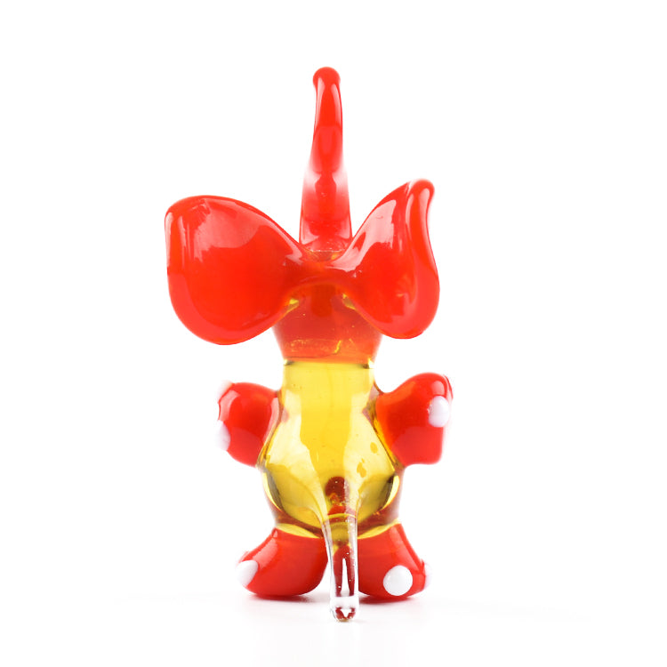 Circus Red Elephant Glass Figurine