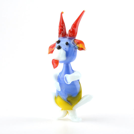 Blue Goat Glass Figurine
