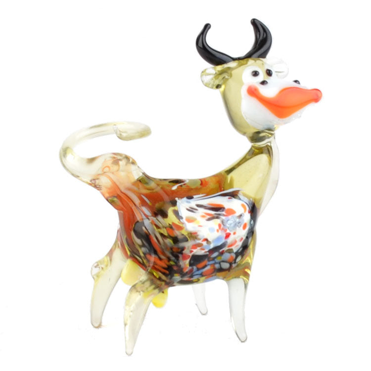 Laughing Cow Glass Figurine