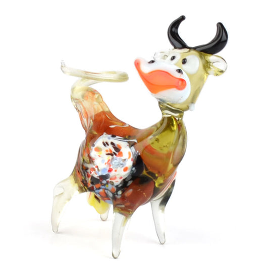 Laughing Cow Glass Figurine