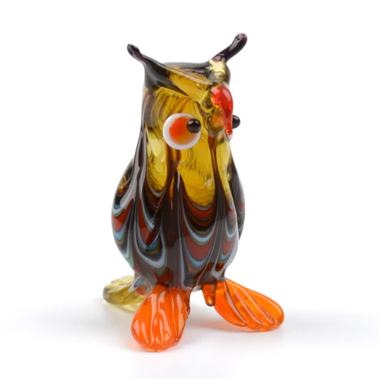 Smart Owl Glass Figurine