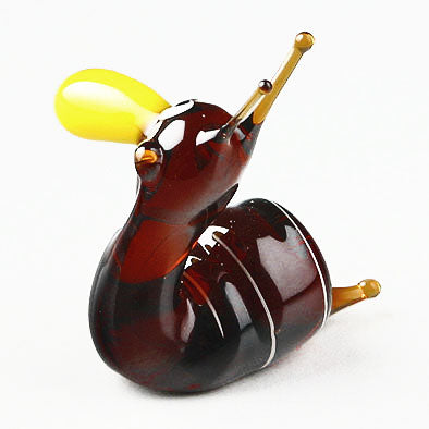 Happy Snail Glass Figurine