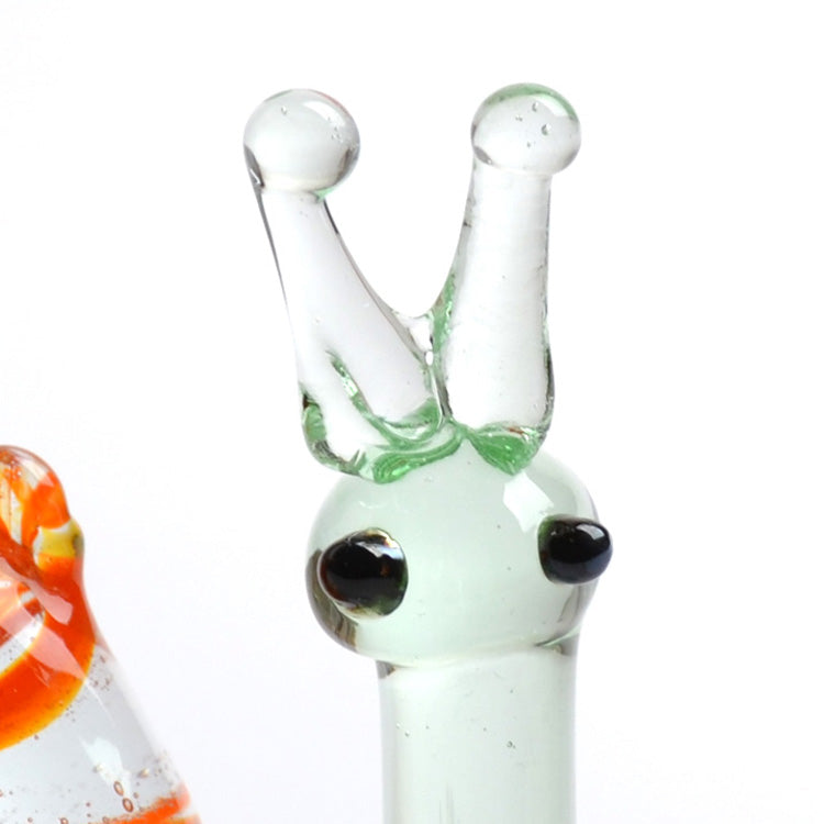 Orange Snail Glass Figurine
