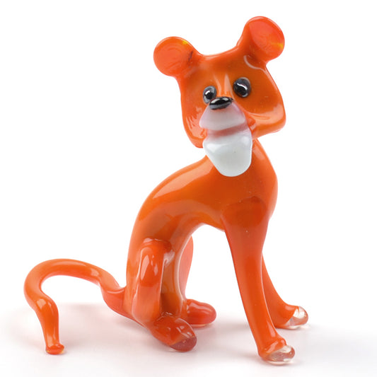 Careless Tiger Glass Figurine