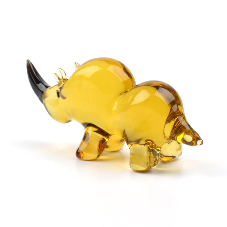 Rhino Glass Figurine