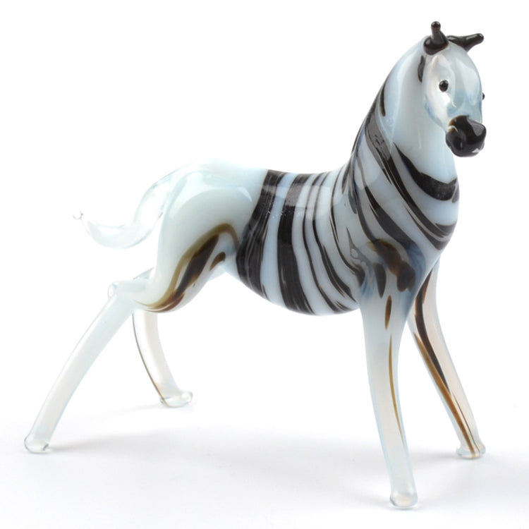 Zebra Glass Figurine