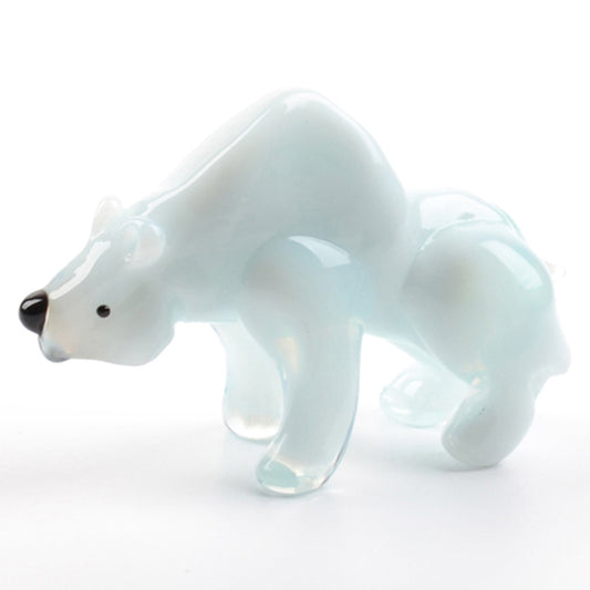 Polar Bear Glass Figurine