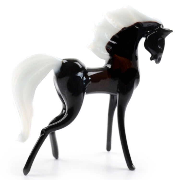 Black Horse Glass Figurine