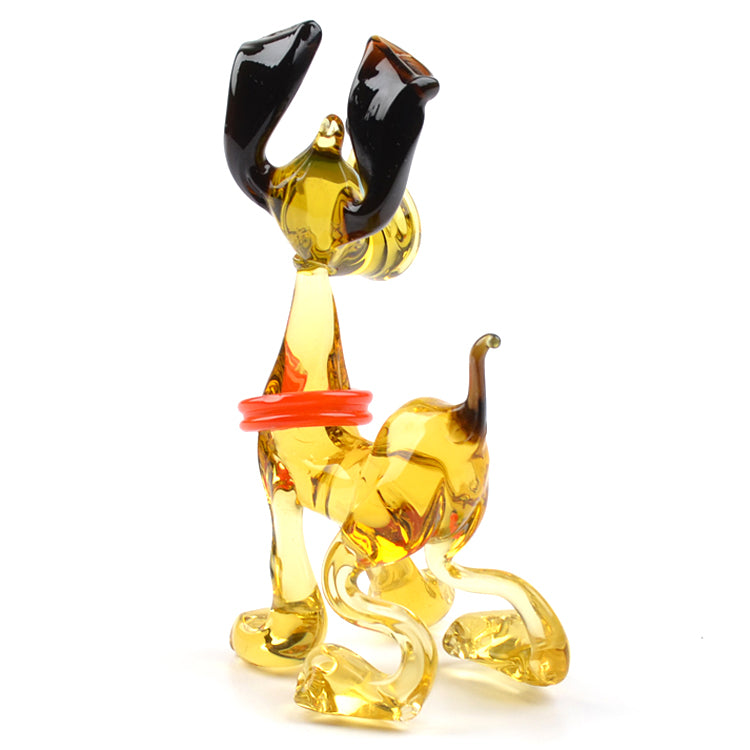 Goofy Dog Glass Figurine