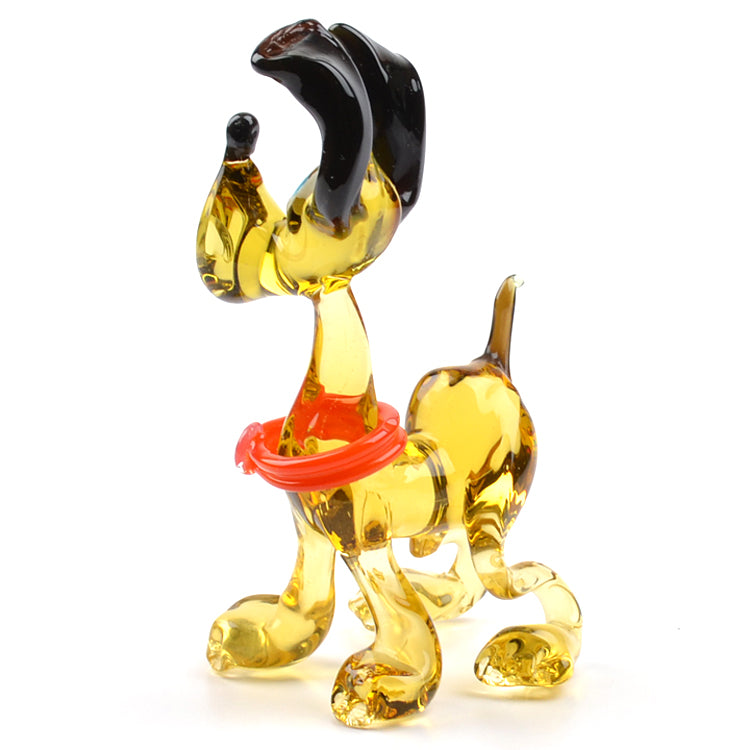 Goofy Dog Glass Figurine