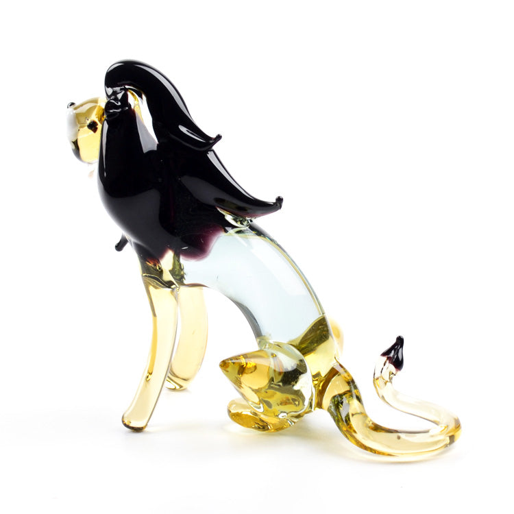 African Lion Glass Figurine
