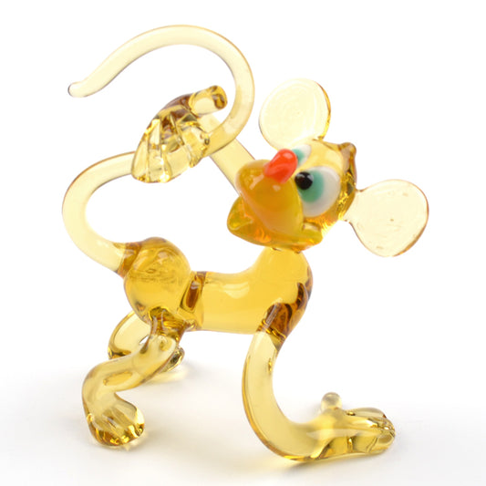 Funny Monkey Glass Figurine