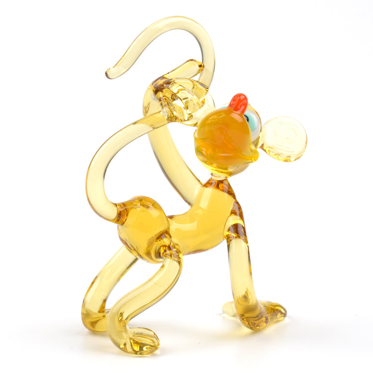 Funny Monkey Glass Figurine