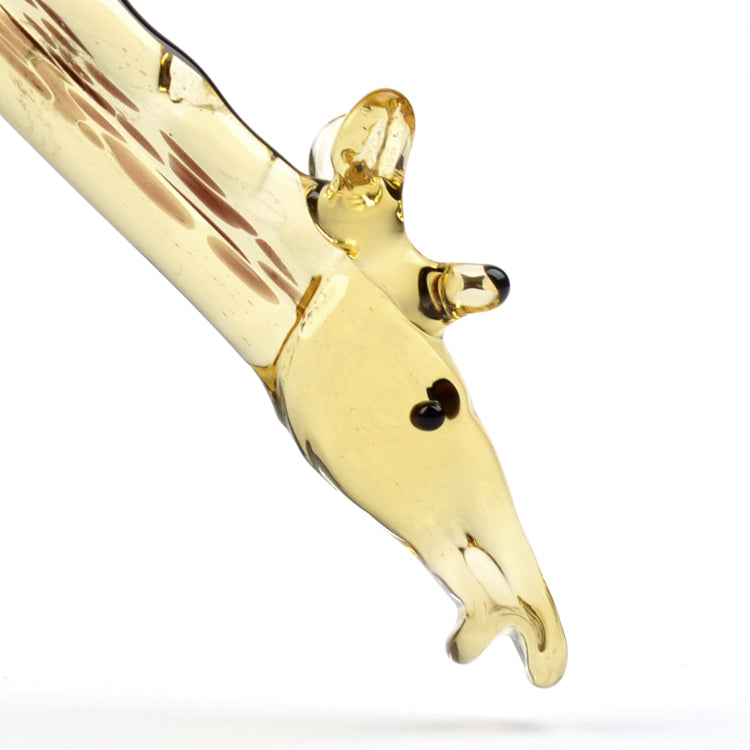 Art Glass Bending Giraffe Figurine