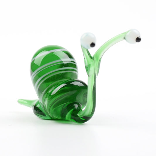 Curious Snail Glass Figurine