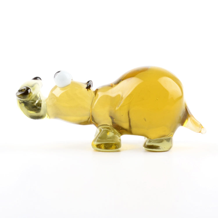 Mother Hippo with Baby Glass Figurines