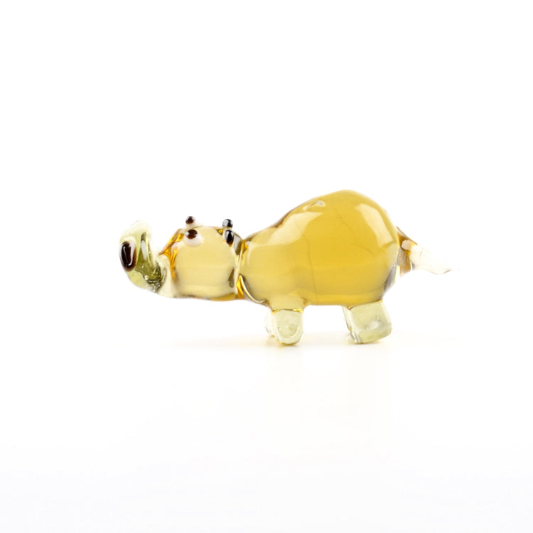 Mother Hippo with Baby Glass Figurines