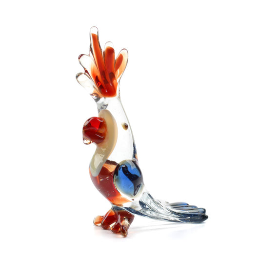 Cockatoo Parrot Glass Figurine