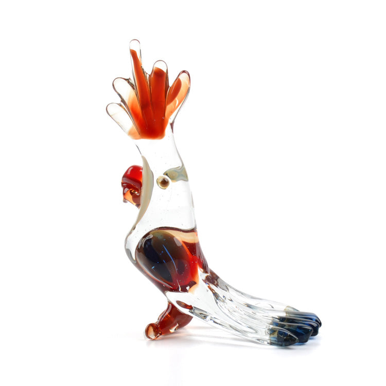Cockatoo Parrot Glass Figurine