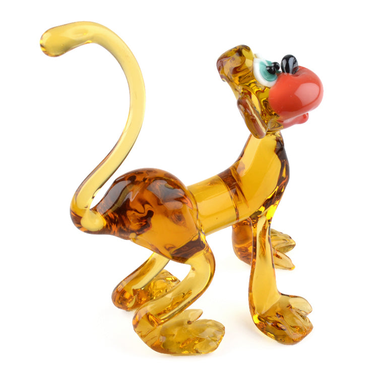 Curious Monkey Glass Figurine